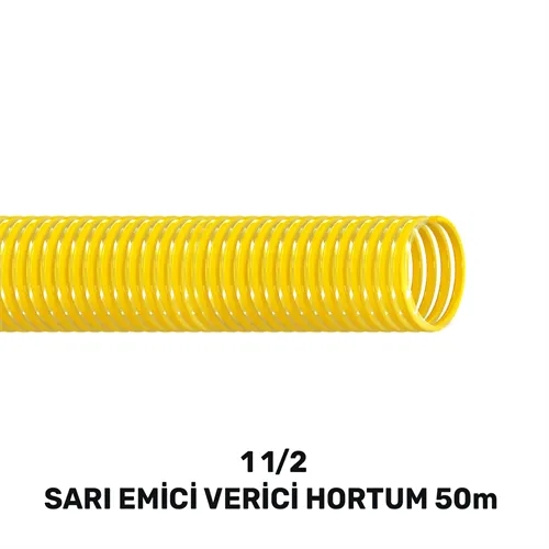 1-1/2'' SARI EMİCİ VERİCİ HORTUM 50 MT (440gr/mt)
