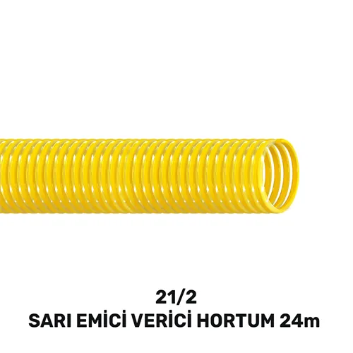2-1/2'' SARI EMİCİ VERİCİ HORTUM 24 MT (1000gr/mt)