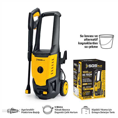 YÜKSEK BASINÇLI YIKAMA MAKİNASI 1600 WATT 130 BAR